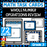 Whole Number Operations Review Task Cards | Paper or Digital