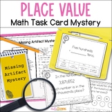 Whole Number Place Value Math Task Card Mystery - Activity