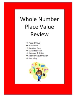 Preview of Whole Number Place Value Review