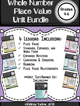 Preview of Whole Number Place Value Unit Bundle (TEST INCLUDED!)