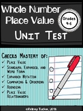 Whole Number Place Value Unit Test