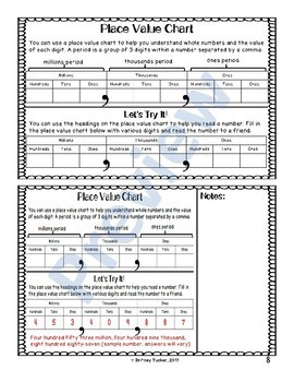 Whole Number Place Value Chart Pdf