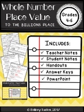 Whole Number Place Value to the Billions Lesson (PDF and P