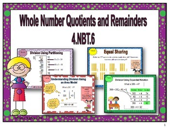 Preview of Whole Number Quotients and Remainders;4.NBT.6