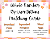 Whole Number Representation Matching Cards