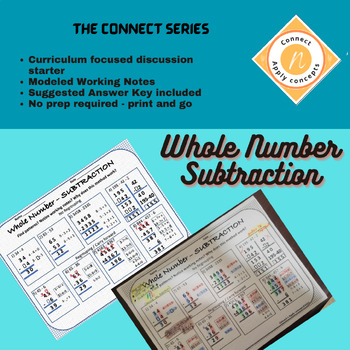 Preview of Whole Number Subtraction: Comprehensive review with Working Notes for 100% Goal