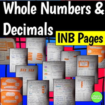 Preview of Whole Numbers and Decimals Interactive Notebook Pages