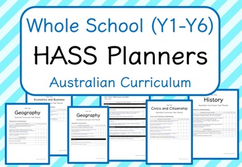 Preview of Whole School - HASS Year Planners BUNDLE! (Australian Curriculum)