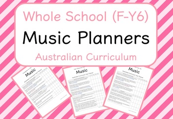 Preview of Whole School - Music Year Planners BUNDLE! (Australian Curriculum)