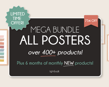 Preview of Whole Shop Poster Bundle, 75% OFF! Therapy office decor, calm corner, classroom