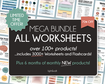 Preview of Whole Shop Therapy Worksheets Bundle, 70% OFF - Limited time only
