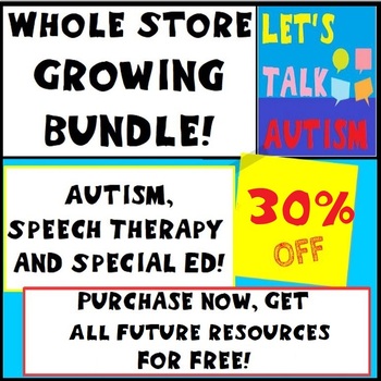 Preview of Whole Store Growing Bundle Autism Special Education Speech Therapy