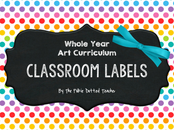 Preview of Whole Year Art Curriculum Labels