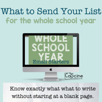 Preview of Whole Year Email Template Starters Elementary VERSION Bundle