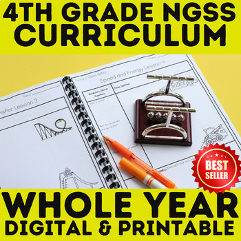 Preview of 4th Grade NGSS Science Curriculum - Easy to Print Teacher and Student Journals