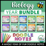 WHOLE YEAR of Biology Doodle Notes - Guided Notes for Biol