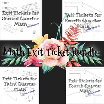 Preview of Whole Year of Math Exit Tickets