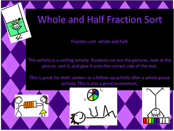Preview of Whole and Half Fraction Sort