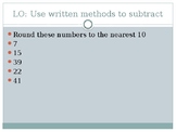 Whole subtraction lesson