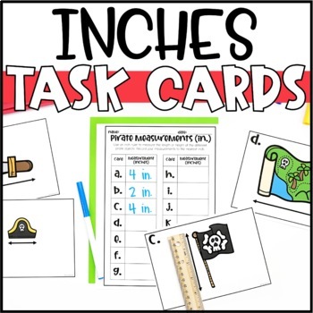 Preview of Measurement Task Cards | Measuring in Inches