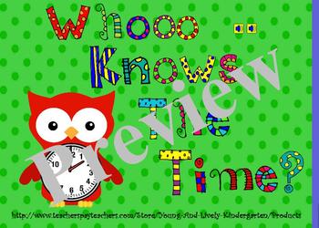 Preview of Whooo Knows the Time for ActivBoard (Time to Hour & Half Hour)