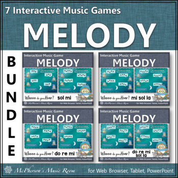 Preview of Solfege Winter Music Interactive Melody Games {Whooo Bundle}
