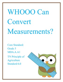 Preview of "Whoooo Can Convert Measurments"