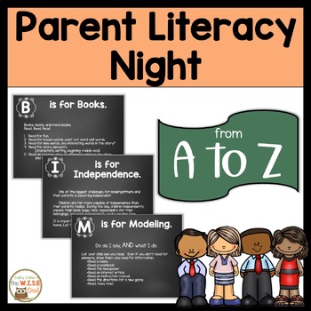 Preview of Parent Night Handouts for Early Literacy Parent Conference Pre-K, K & 1st