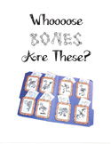 Whoooose Bones Are These? File Folder Game - No Prep