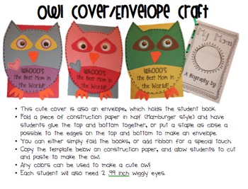 Whooo's Ready for A Mother's Day Craftivity Gift? | TPT