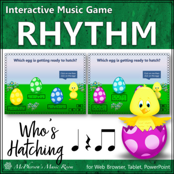 Preview of Spring Music Interactive Rhythm Game Eighth Notes {Who's Hatching}
