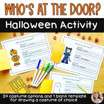 Preview of Whos at the Door Halloween Costume Writing and Whole Class Listening Activity