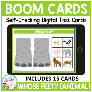 Whose Feet? Animals Boom Cards for Distance Learning | TPT