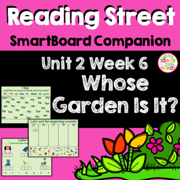Preview of Whose Garden Is It SmartBoard Companion Kindergarten
