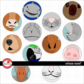 Preview of Whose Nose? Animal Clipart by Poppydreamz