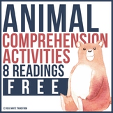 8 FREE Animal Reading Comprehension with Activities and Ga