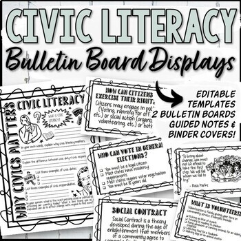 Preview of Why Civics Matters Interactive Bulletin Board, Word Wall, Guided Notes