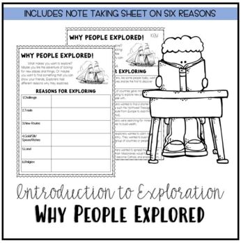 Preview of Why Did People Explore (Introduction to Exploration) - Note Taking