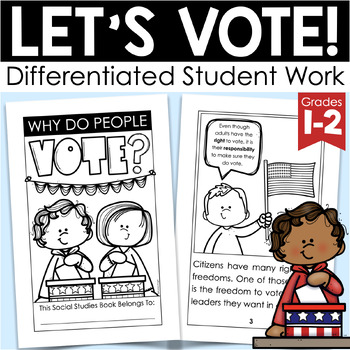 Preview of Why Do Citizens Vote in Elections? Voting Rights & Responsibilities - Grades 1-2