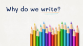 Why Do We Write? Where Do We See Writing? Intro to Writing