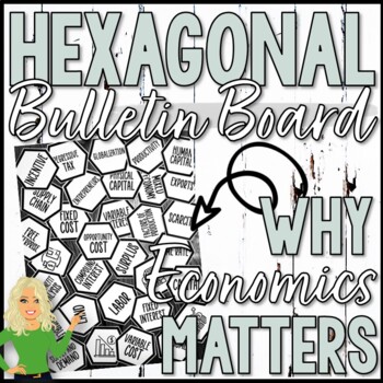 Preview of Economic Literacy Hexagonal Bulletin Board Display