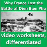 Why France Lost Dien Bien Phu. Video Worksheets, Differentiated.