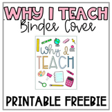 Why I Teach Binder Cover