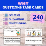 Why Questions - 240 Task Cards & answers & tracking - ABLL