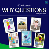 Why Questions - 80 Task Cards - Real Pictures+Answers+trac