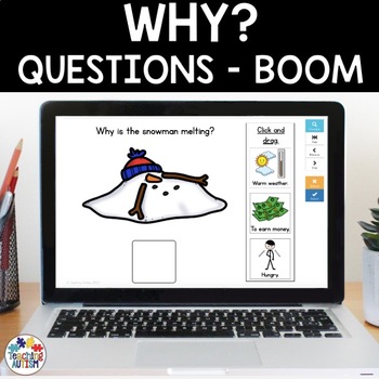 Preview of Why? Questions Boom Cards | Wh Questions for Speech Therapy