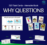 WHY Questions Bundle Interactive book & 320 Task Cards Spe