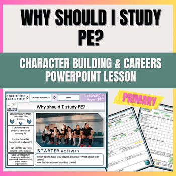 Preview of Why Should I study PE?- Elementary School Careers lesson