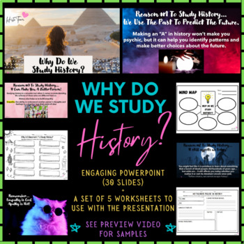 Preview of Why Study History? Back to School PowerPoint Lesson and Activities