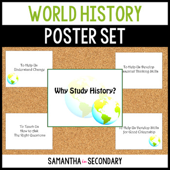 Preview of Why Study World History Printable Bulletin Board Set